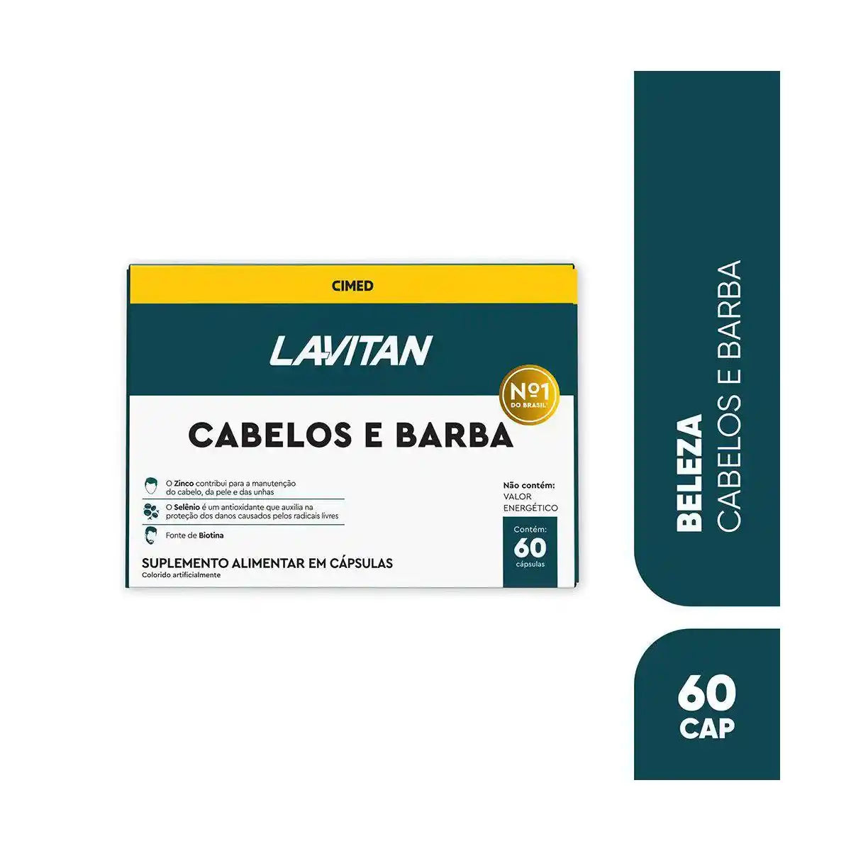 Lavitan Cabelos e Barba Cimed Caixa com 60 Cápsulas
