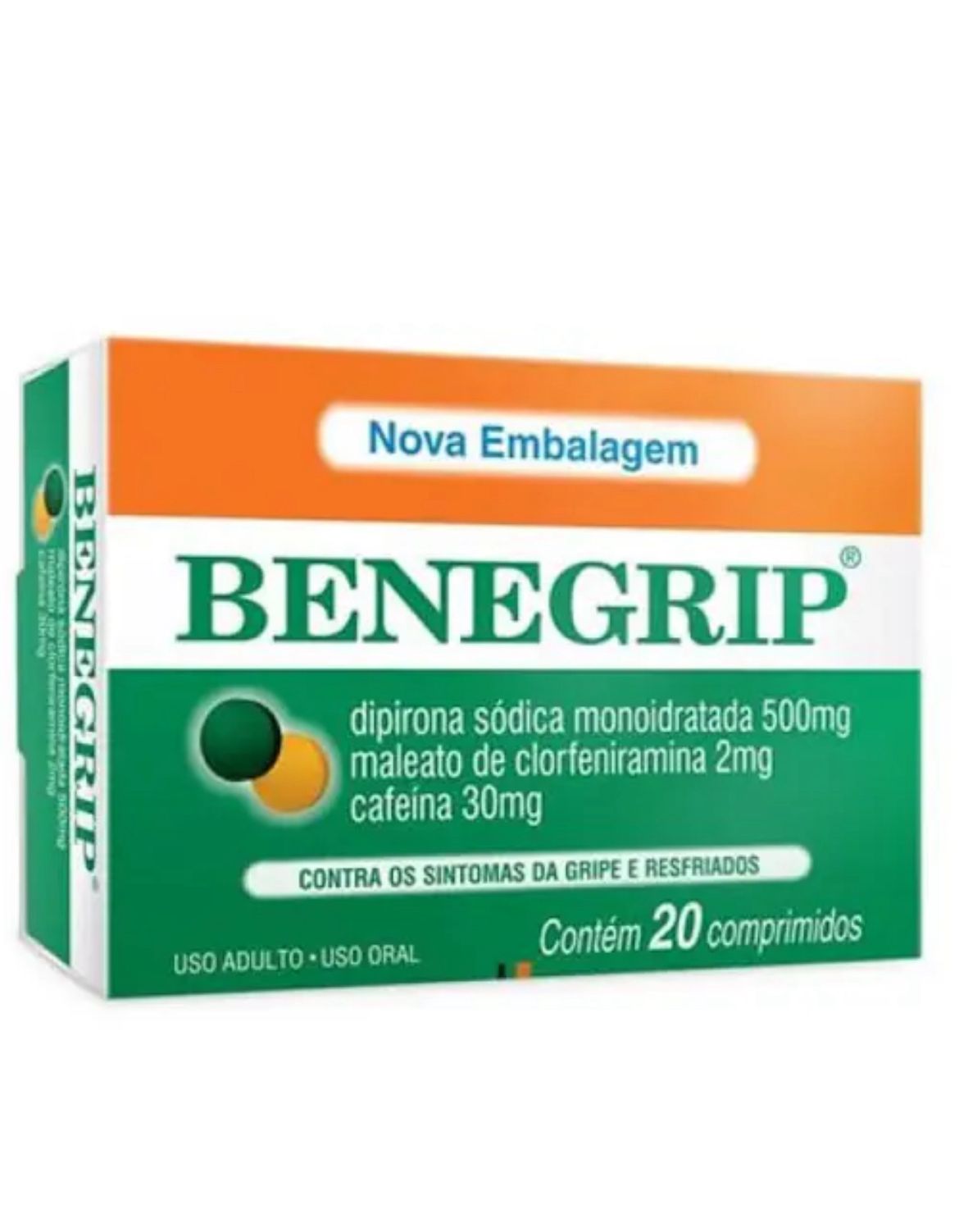 Benegrip com 20 comprimidos