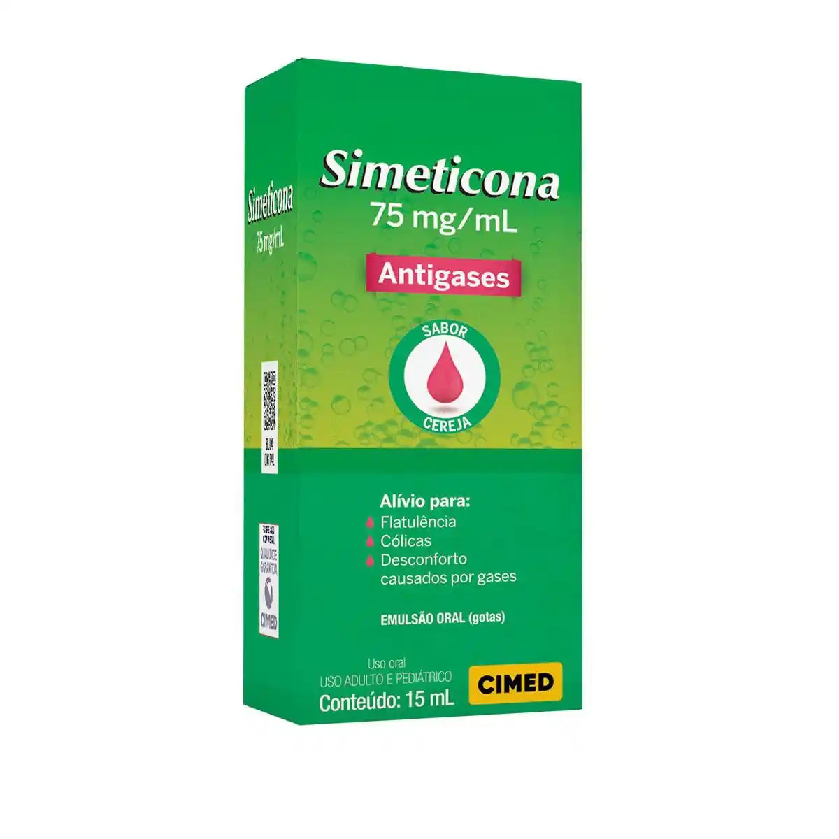 Simeticona 75mg/Ml Frasco Gotejador de Emulsão de Uso Oral Sabor Cereja Cimed 15ml
