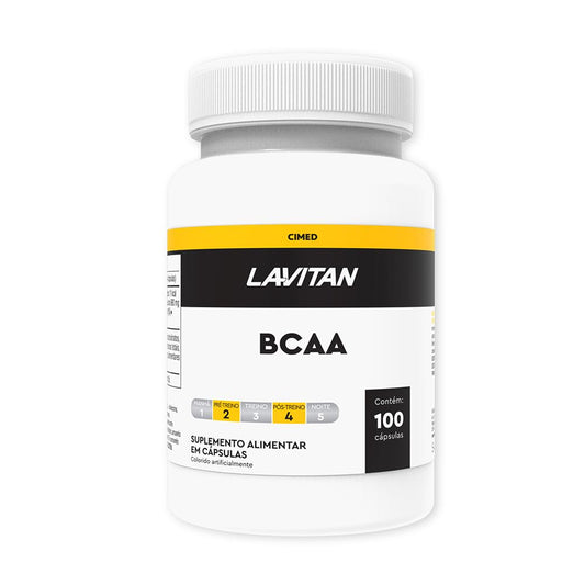 Suplemento Alimentar Bcaa Lavitan Cimed Caixa com 100 Cápsulas