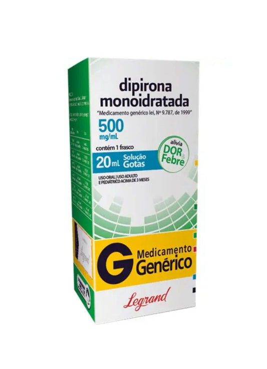 Dipirona Sódica 500mg/Ml Caixa com 1 Frasco Gotejador Solução Oral 20ml