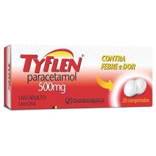 Tyflen – Paracetamol 500mg Com 20 Comprimidos – Braste